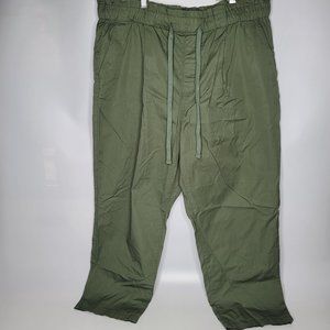 LOFT Women's Olive Green Solid Straight Pants Casual Size XL